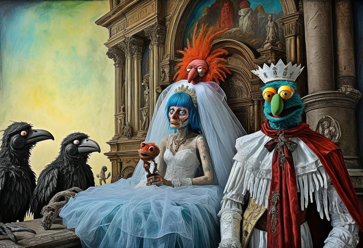 Surreal Wedding: Pipi Longstocking and Snuffleupagus