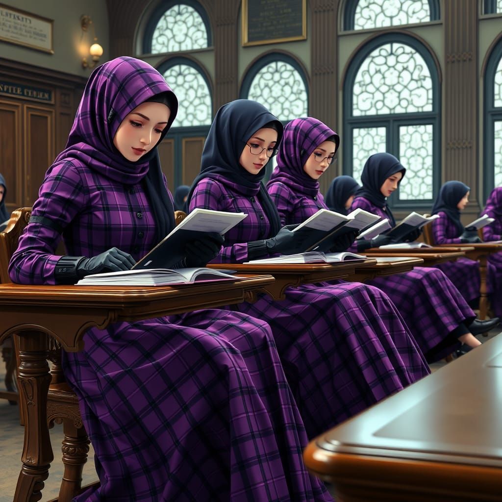 Victorian Rubber Dresses in Studio Trigger Anime Style