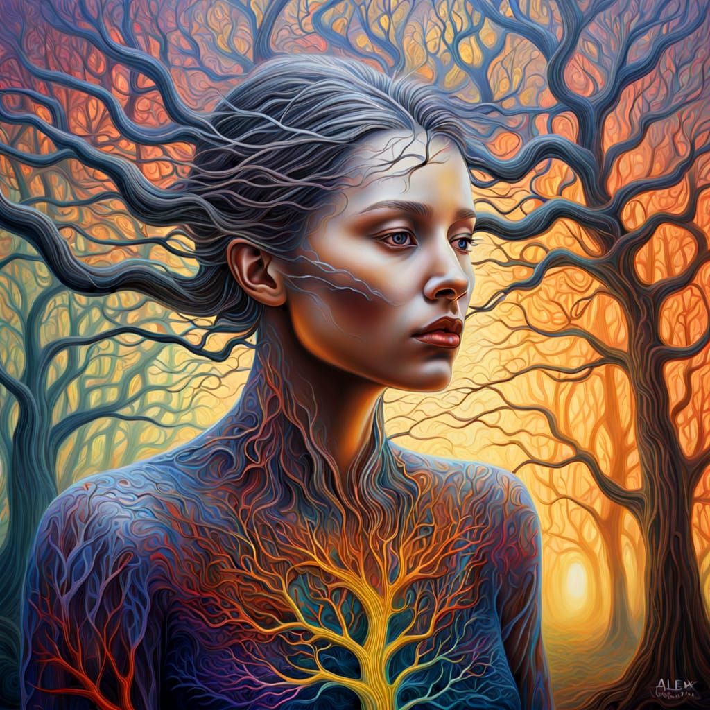 Echoes of the Past: Surrealist Oil Painting