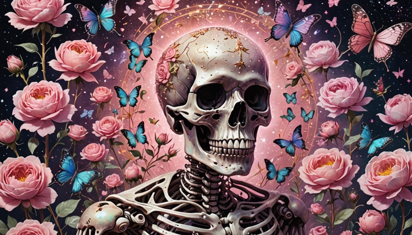 Floral Skeleton in Cosmic Holographic Style