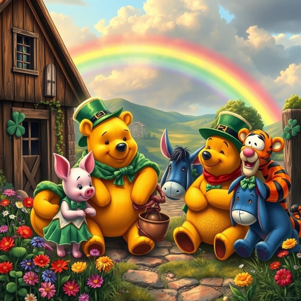 Winnie the Pooh and Friends Celebrate Saint Patrick's Day in...