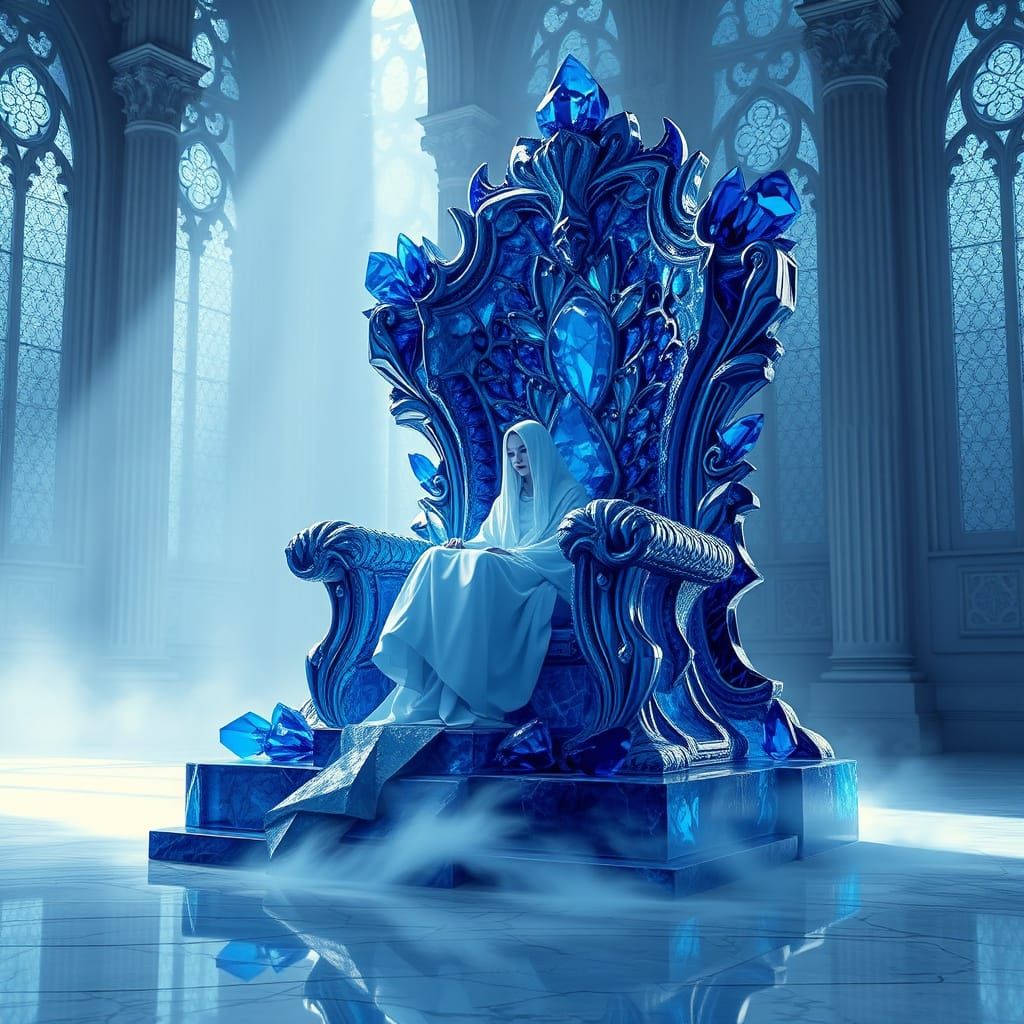 Blue Crystal Throne in Hall of Silence