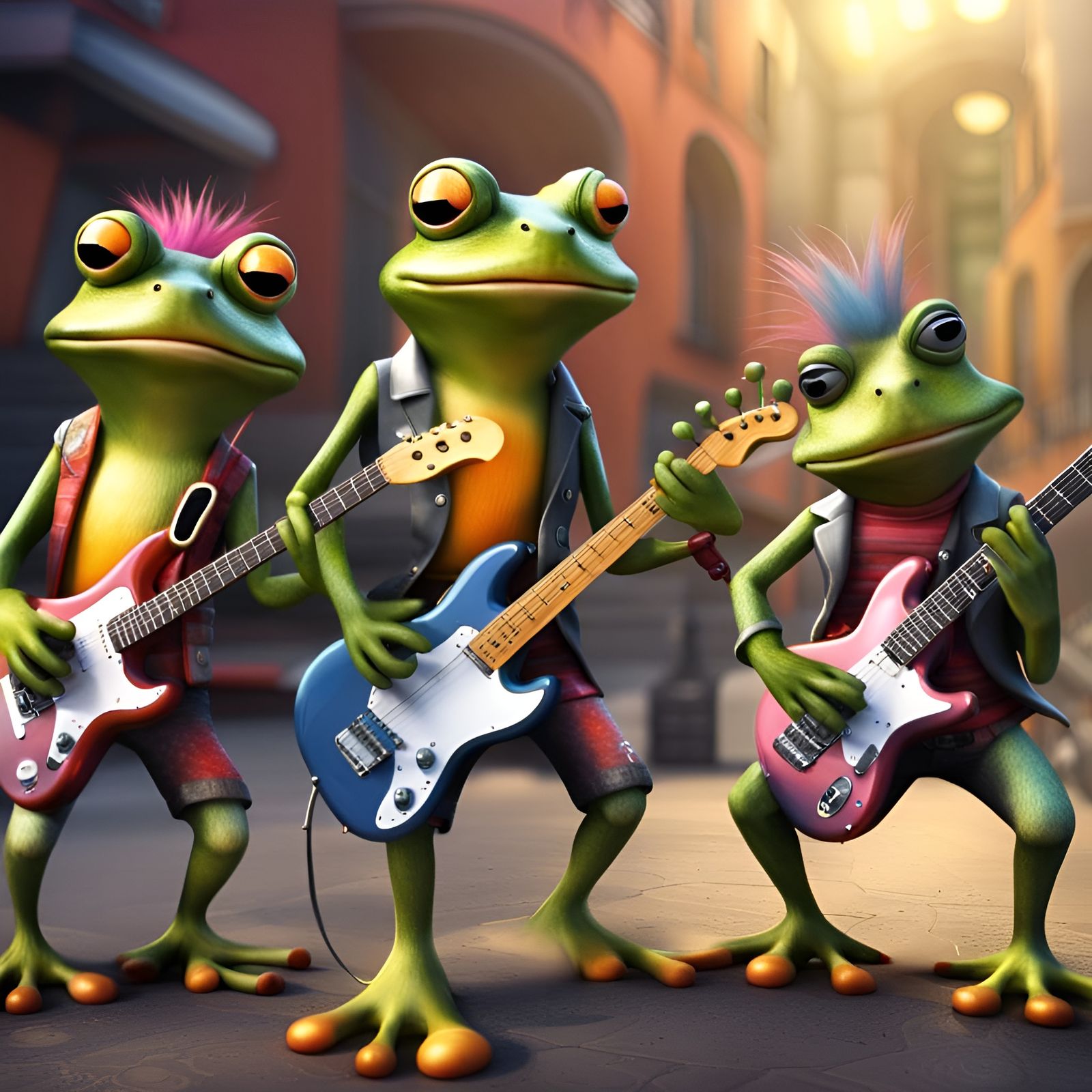 3 punk frog rock band.