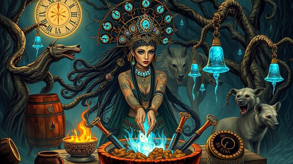 Mystical Barbecue in a Surreal Dreamscape