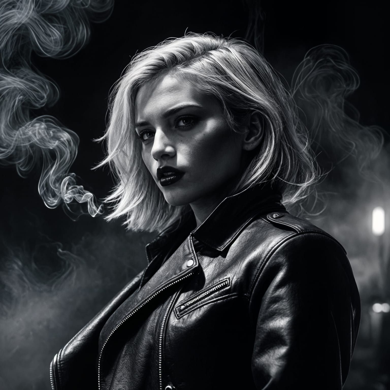 Blonde in Leather Jacket, Sin City Comic Art