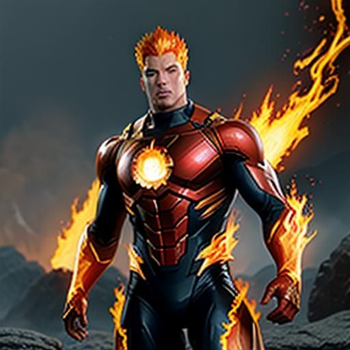 the Human Torch, Unreal Engine masterpiece