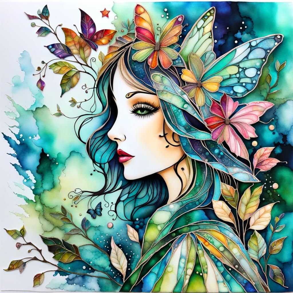 Patchwork Fairy in Storybook Style