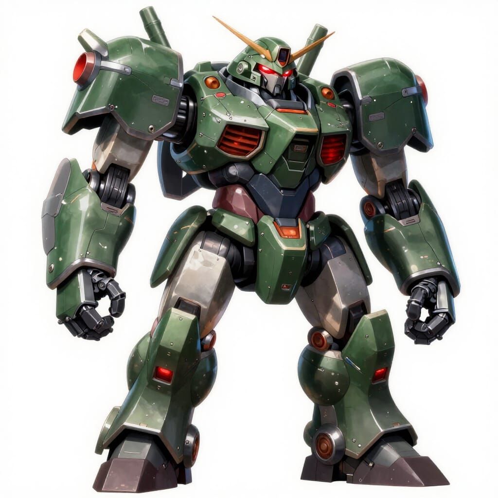 Grave Howl Mech: Gunmetal and Green Tank Variant