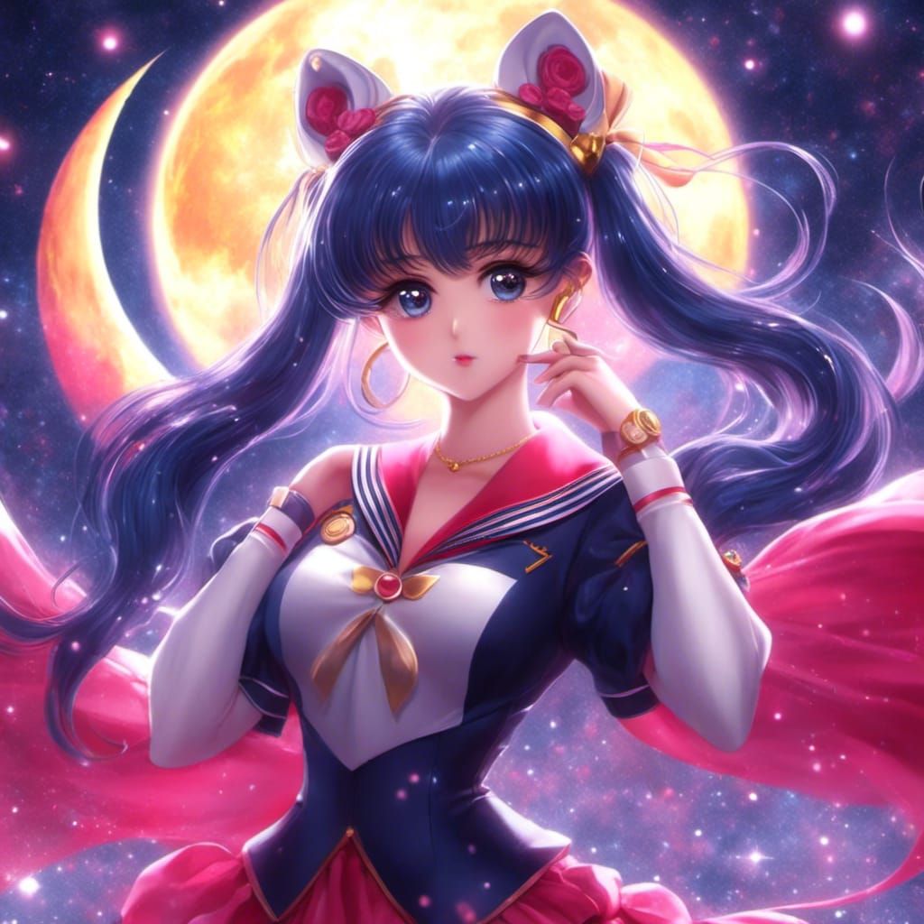 Sailor Moon Inspired Anime Character Art