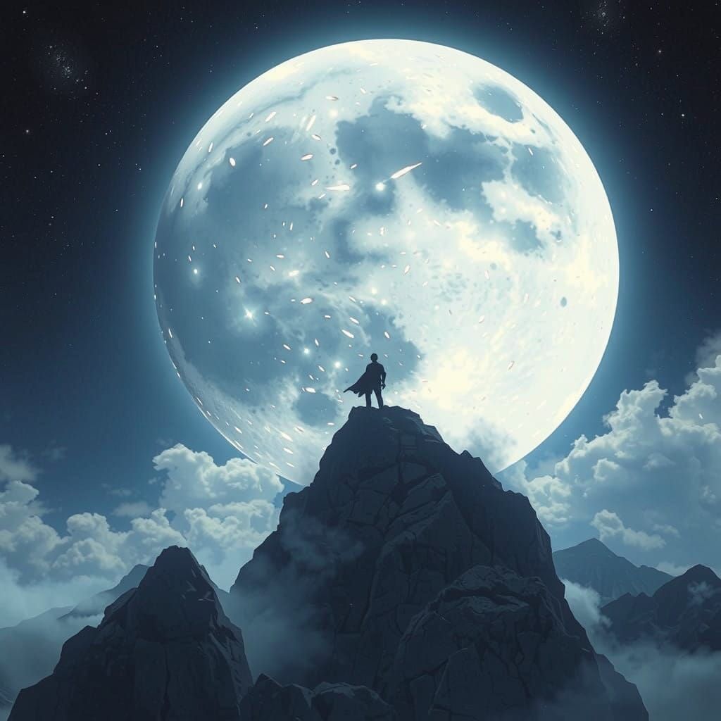 Moon Shattering into Earth: A Cataclysmic Scene in Cinematic...