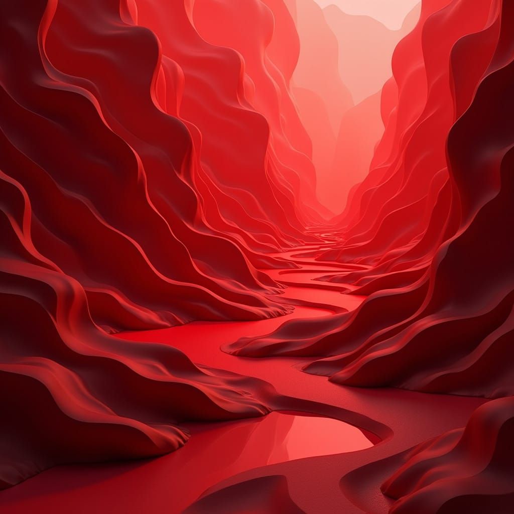 Vibrant Red Odyssey in Fine Detail