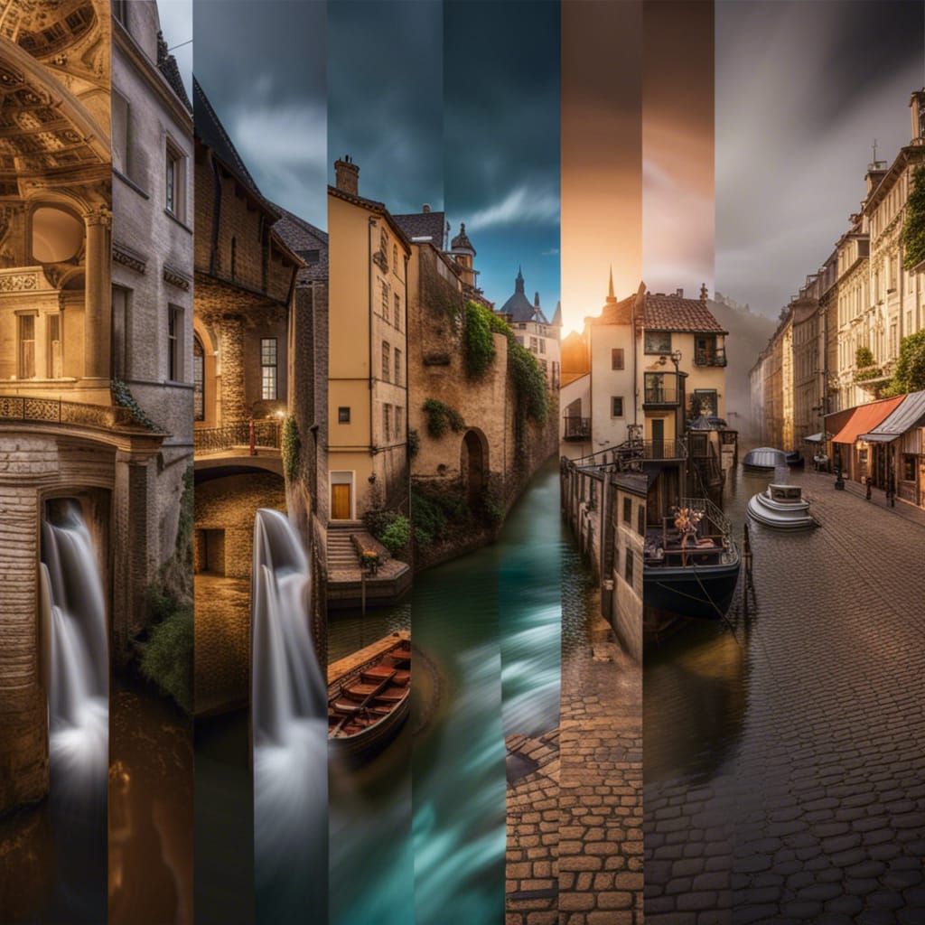 Four Images Merged into One Overall Image