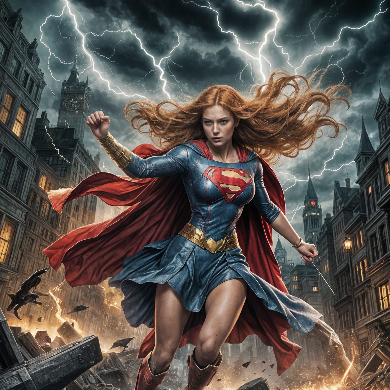 Supergirl Battles Witches on a Stormy Night