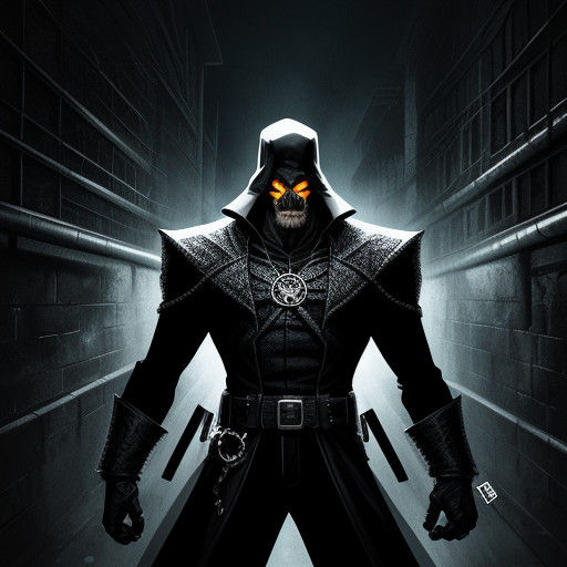 Dark Baron Krieger in Gritty Comic Book Art