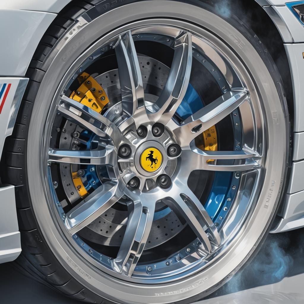 Hyper-Realistic Digital Art: Pearlescent Ferrari Super Sport