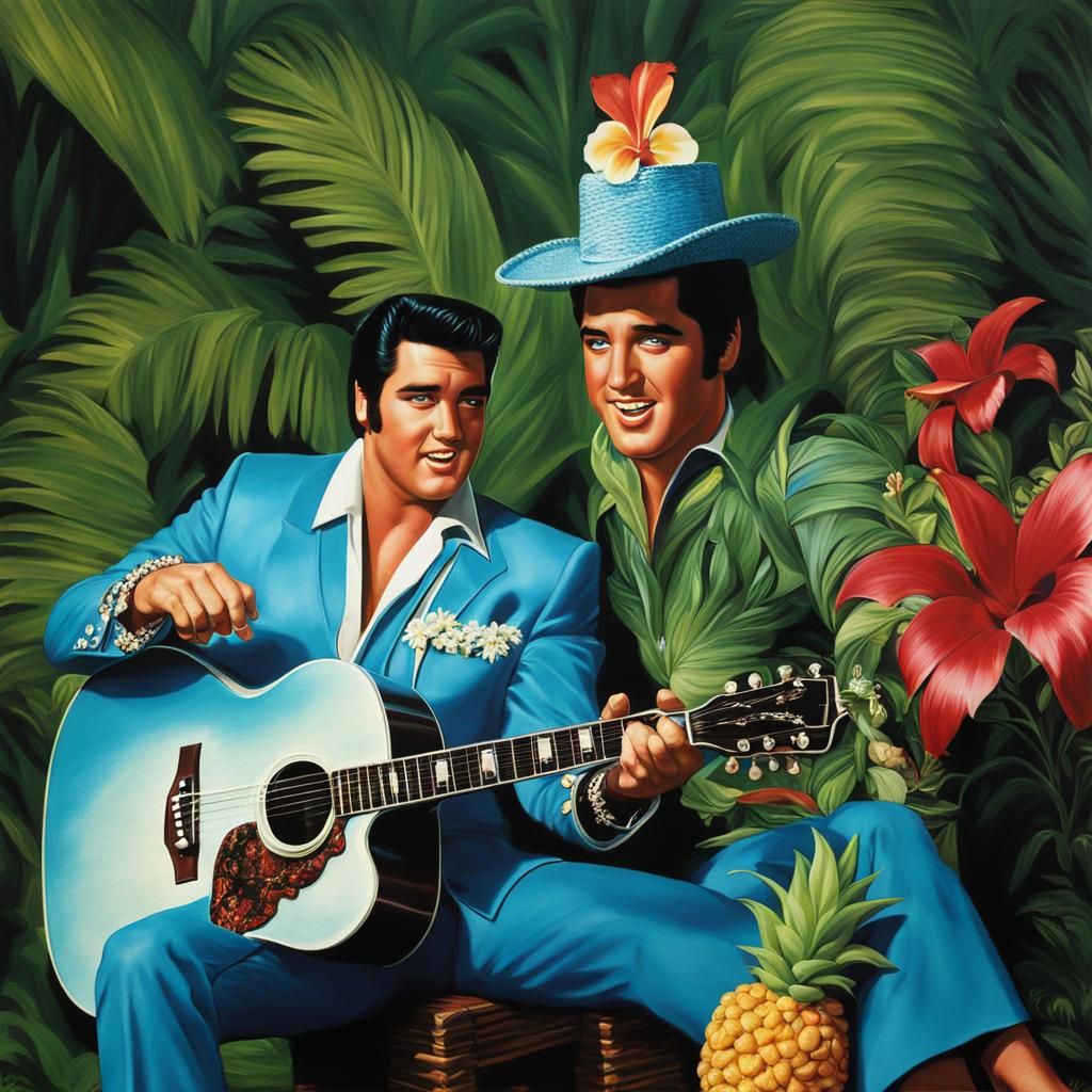 Me and My Shadow… Elvis in Blue Hawaii inspired