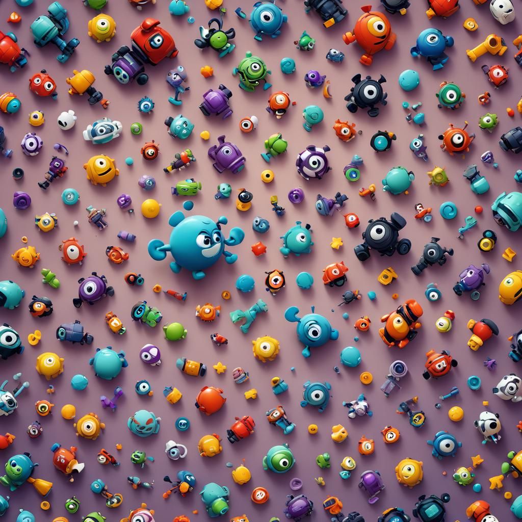 Vibrant 3D Digital Art in Pixar Disney Style