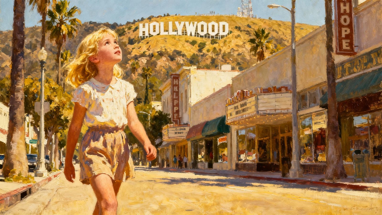 Hope's Hollywood Dream as Oil Painting