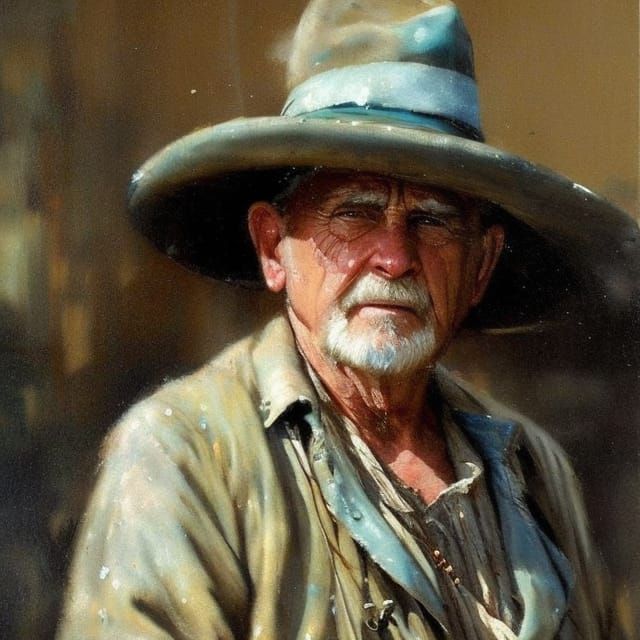 Victorian Era Man with Cigarette, Detailed Digital Art