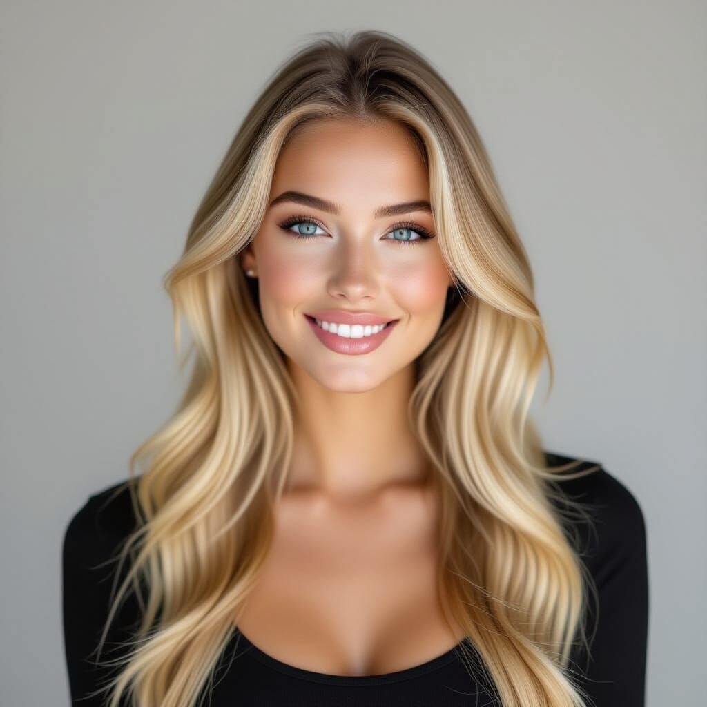 Captivating Portrait of a Blonde Supermodel