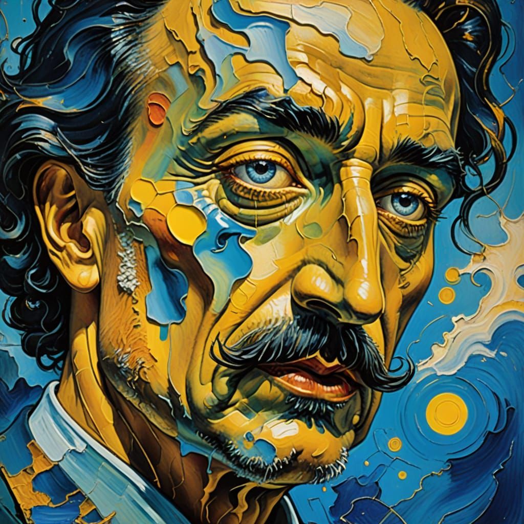 Surrealist Painting in Expressionist Impasto Style