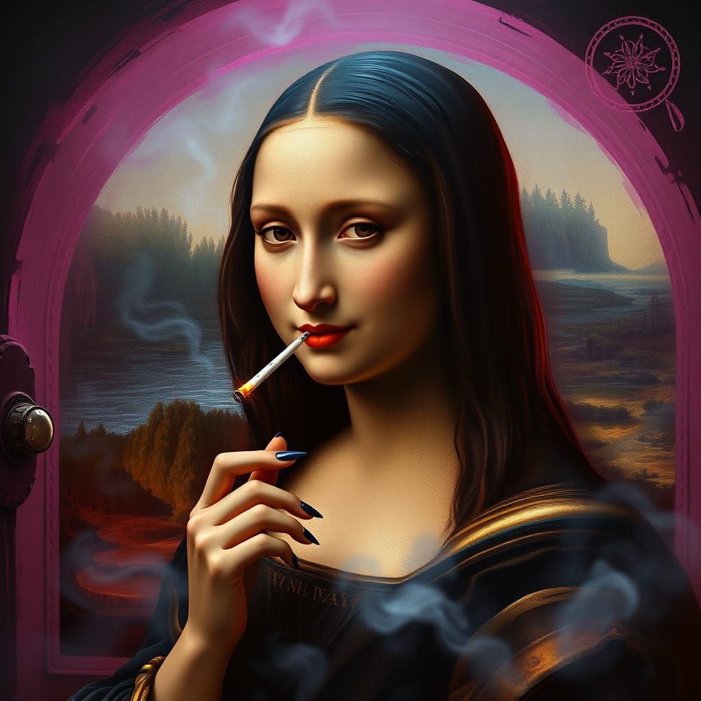 Renaissance Enigma Embracing Modern Rebellion in a Dreamlike...