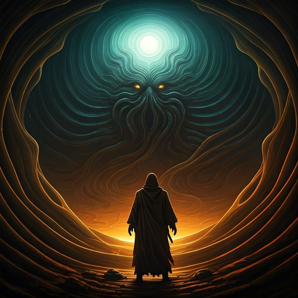 Terrifying Azathoth Appears in a Surreal Vortex