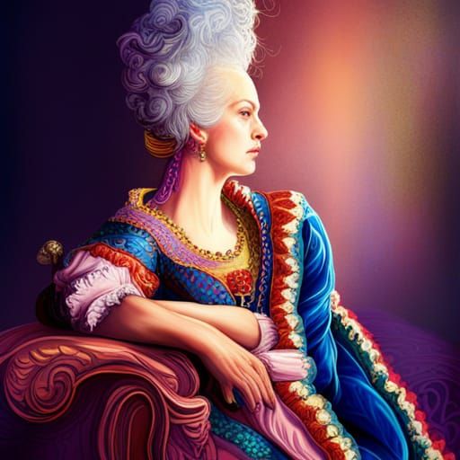 Hyperrealistic Portrait of Marie Antoinette