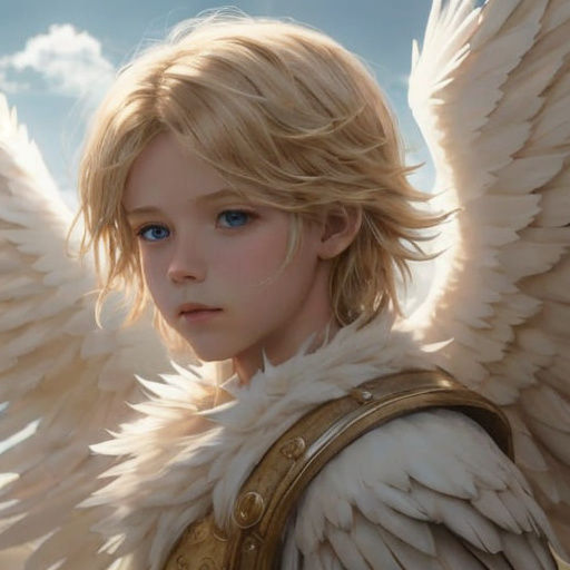 Radiant Fire Angel with Voltage Eyes and Wings