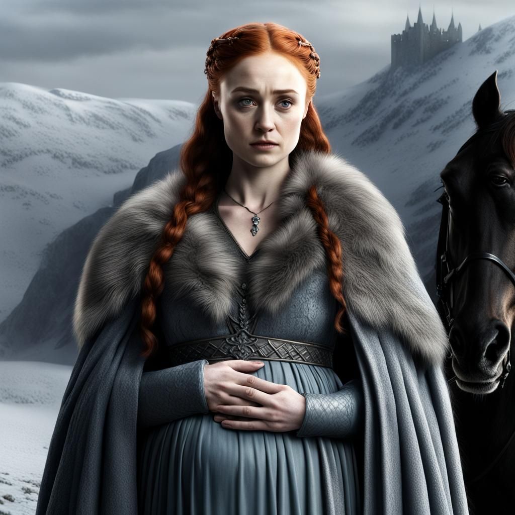 Pregnant Sansa Stark: Detailed Matte Painting