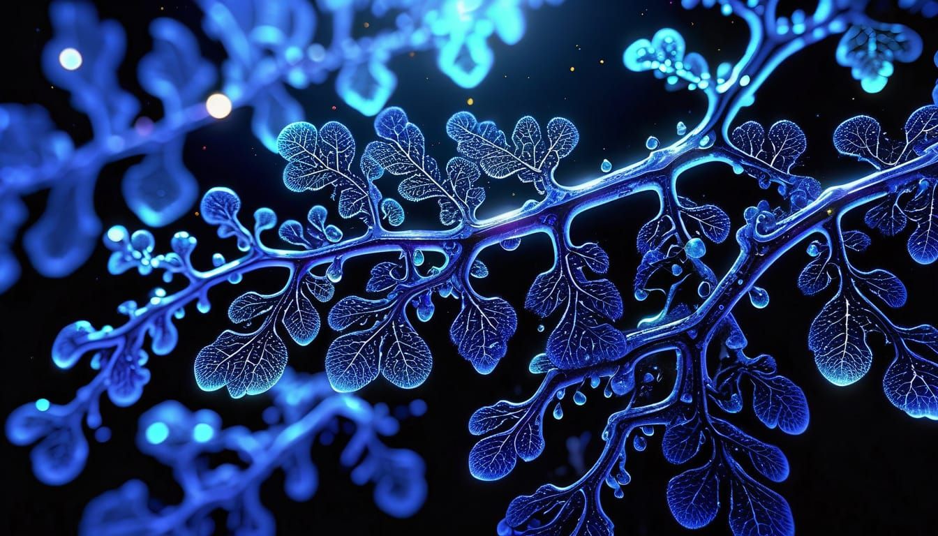 Ethereal Surrealism in Vibrant, Fluorescent Hues