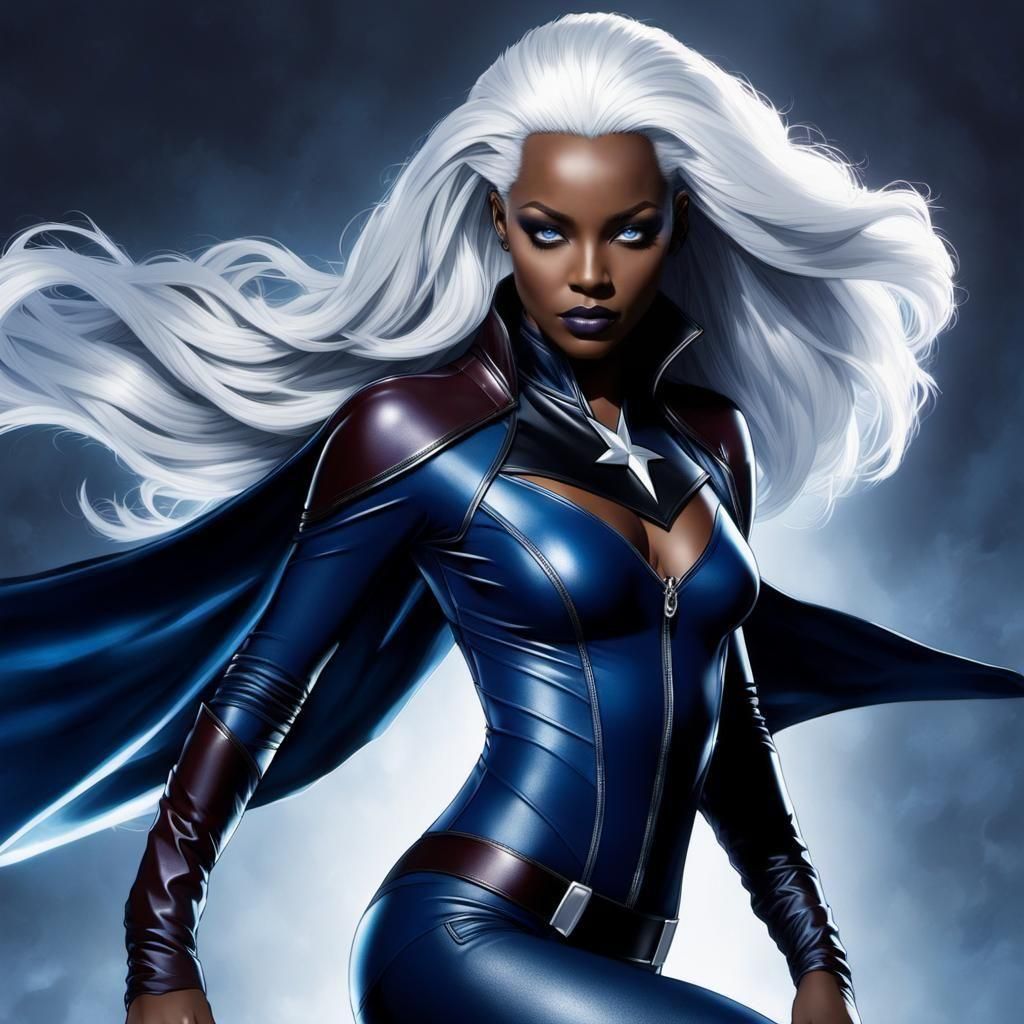 Storm of the X-Men in Hyperrealistic Digital Art