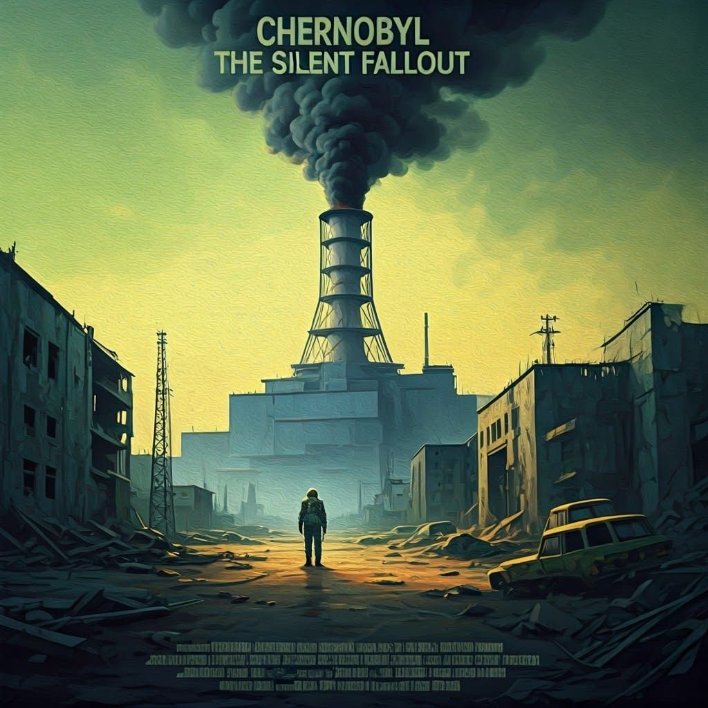 Chernobyl Disaster Film Poster in Expressionist Style
