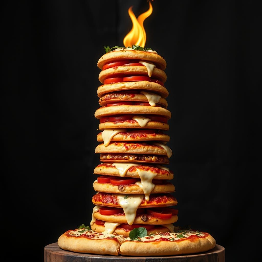 Tower of Pizza: An AI Interpretation
