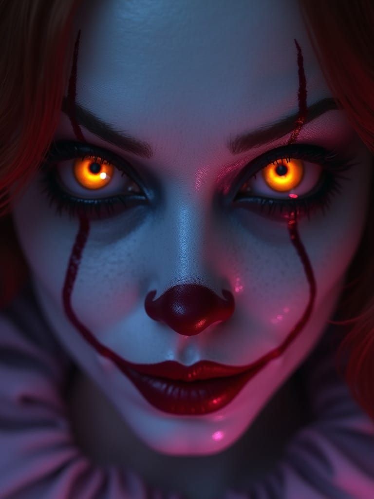 Ethereal Beauty with Haunting Evil Eyes in Dark Fantasy Make...