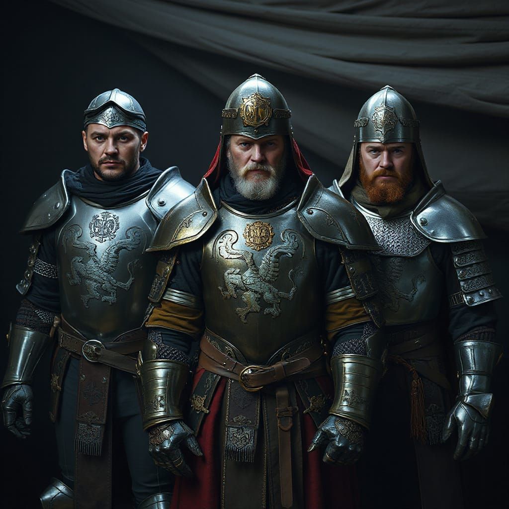 Medieval Heroes in Majestic Armor