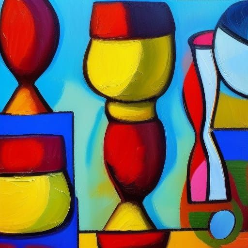 Bongos in Neo-Impressionistic Expressionist Oil Painting