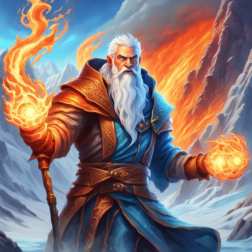 Ethereal Magician Dominates Fiery and Icy Realms