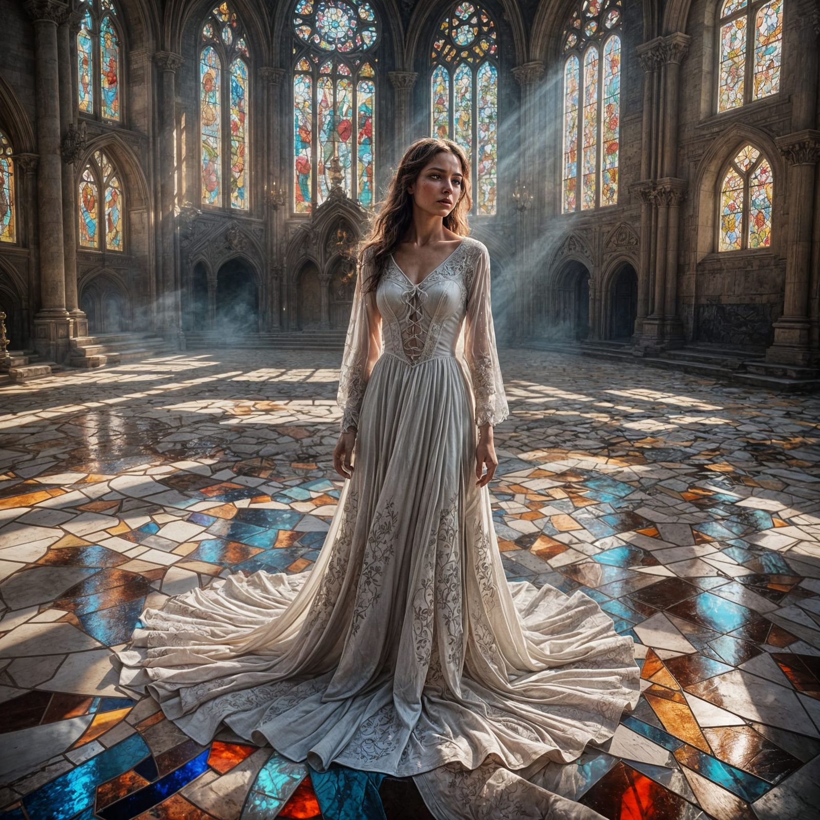 Mourning Woman: Detailed Fantasy Concept Art