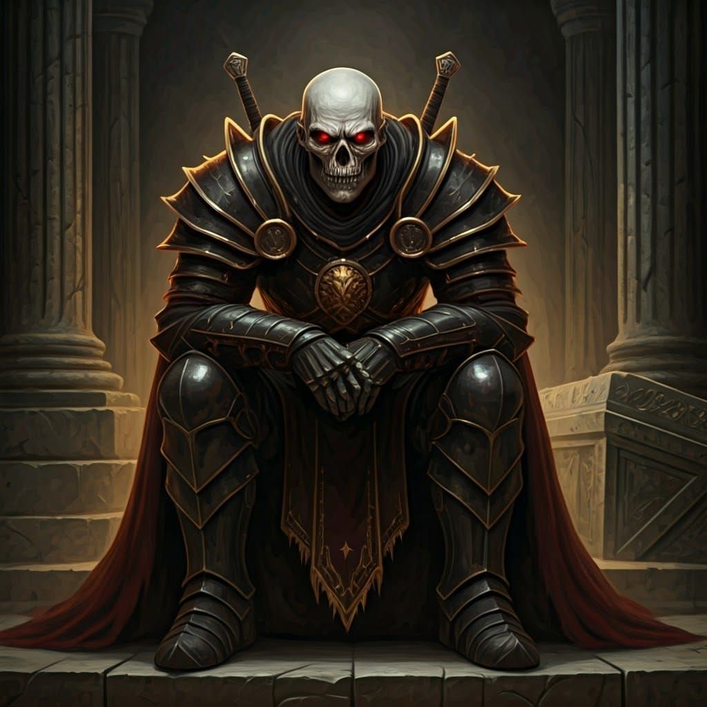 Undead Paladin in Ominous Regalia