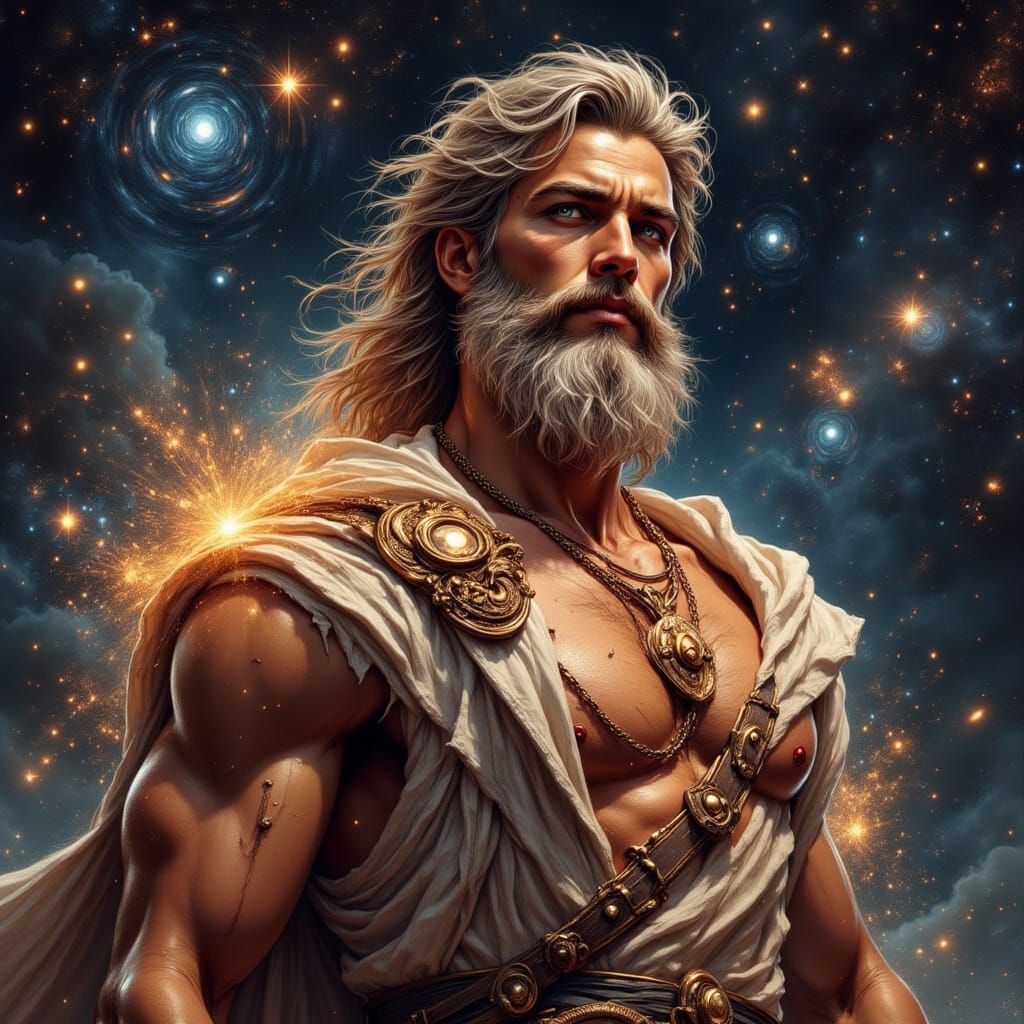 Godly Majesty in Celestial Attire