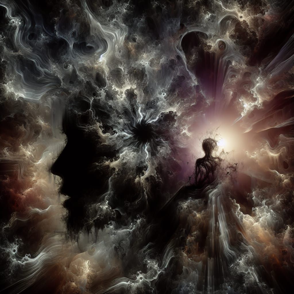 Cursed Cryptic Echoes: Abstract Mindscape of Chaos