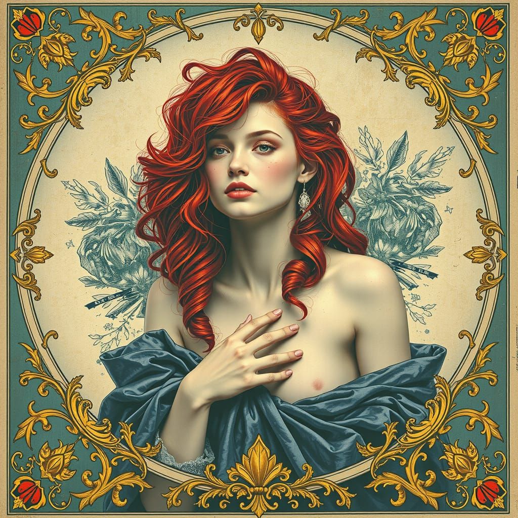 Dynamic Swirling Red Abstract Forms