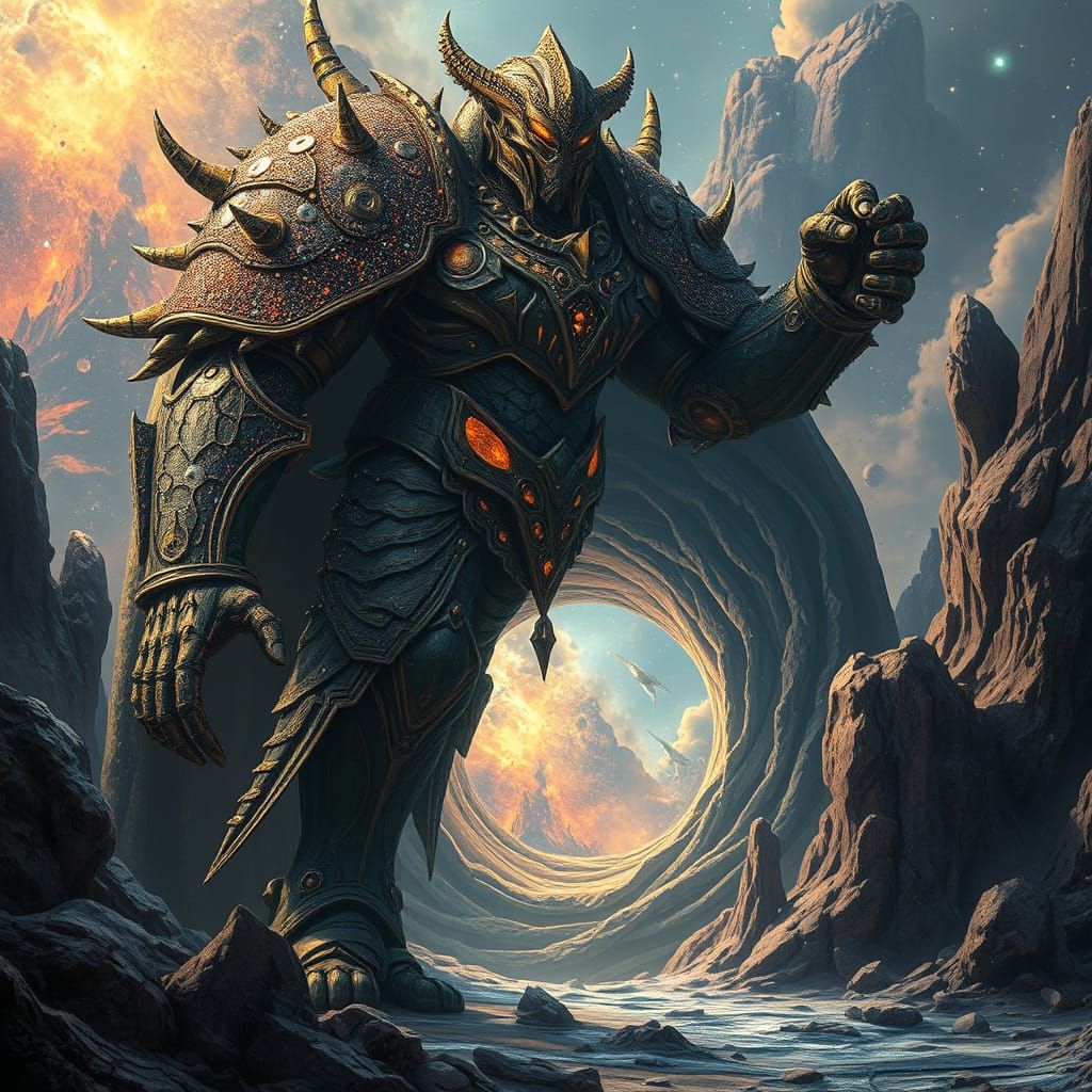 Stardust Golem Guarding Cosmic Portal