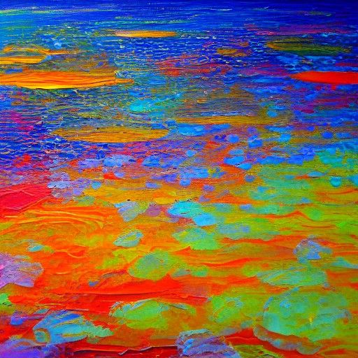 Jellyfish in Expressionist Oil Painting Style