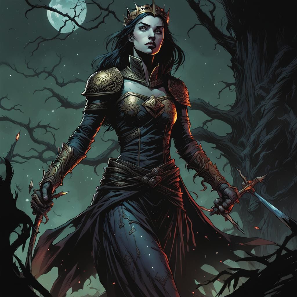 Giant Princess Crushes Tenderly: Comic Book Art