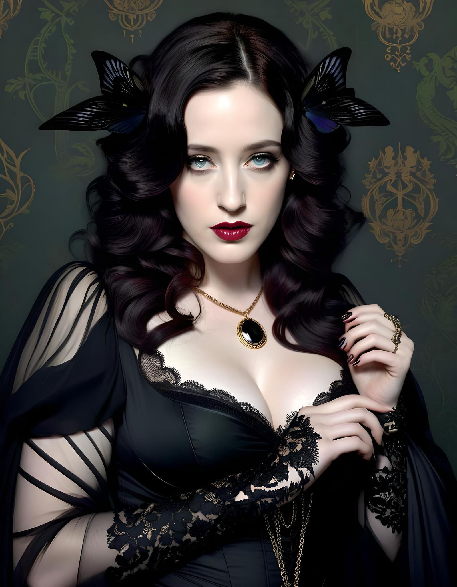 Gorgeous Goth Goddess Temptation Portrait