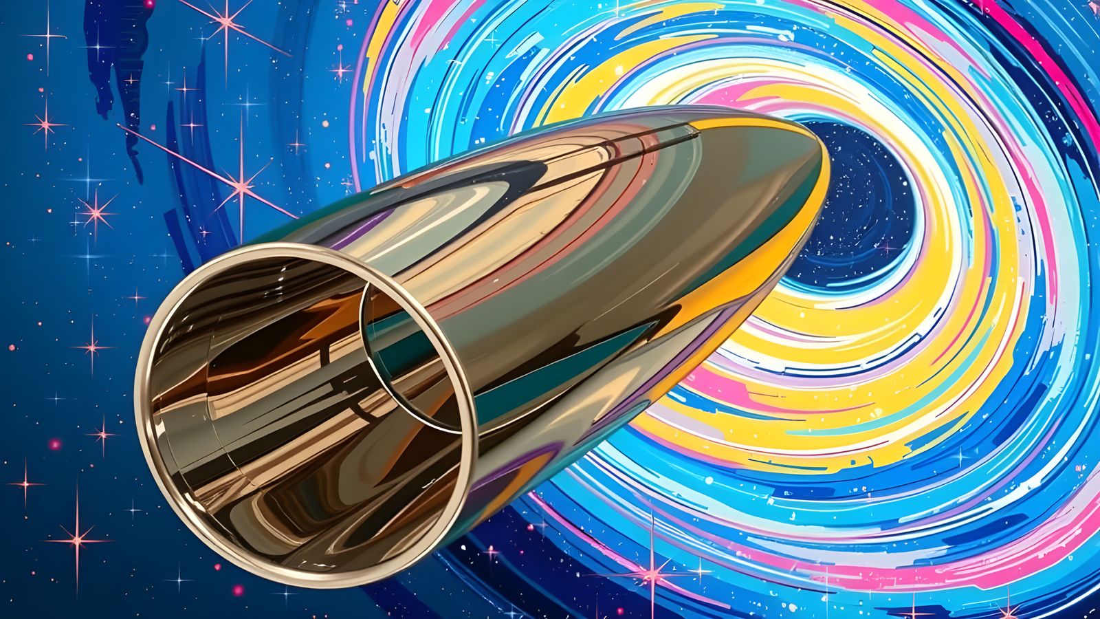 Surreal Cosmic Voyage in Miraculous Abstract Expressionism