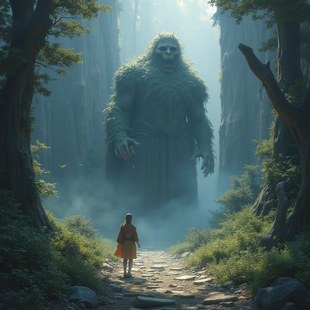 Fantasy Horror Bear in Detailed Matte Painting