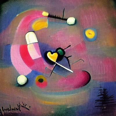 Abstract Geometric Composition in Kandinsky Style
